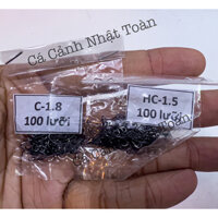 TÚI 100 LƯỠI CÂU CÁ RÔ HÀM CHO, HÀM C CÂU CÁ