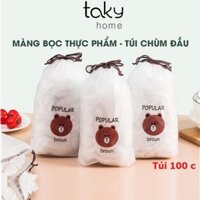 Túi 100 Màng Bọc Thực Phẩm Co Giãn, Đa Năng, Tiện Dụng Cho Bếp, Túi Nilon Màng Bọc Thực Phẩm - TakyHome 5180
