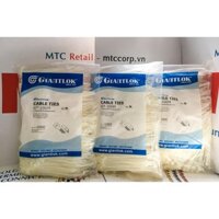 Túi 1000 Dây thít, dây rút nhựa màu trắng  100×2.5mm cao cấp GT100M nhập khẩu Giantlok-Thái Lan