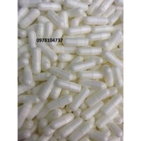 Túi 1000 viên con nhộng gelatin rỗng, vỏ nang cứng cỡ số 0 dùng đựng thuốc đông y, viên nang màu trắng sữa size 0