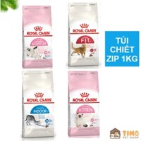 (Túi 1kg) Hạt Royal Canin Kitten, Indoor, Mother Baby, Fit32 - Hạt Cao Cấp Cho Mèo