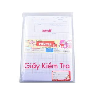 Túi 20 tờ đôi giấy kiểm tra Thiên Long Điểm 10 TP-GKT012 - 4 ô ly vuông