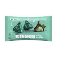 TÚI 255g SOCOLA ĐEN/ĐẮNG - KEM BẠC HÀ Hershey's Kisses - Dark Chocolate Filled with Mint Truffle, Mẫu Christmas (9 oz)