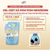 Túi 2.7l – Dành Cho Bé Sơ Sinh – Gel Giặt Xả 2in1 – Sạch Sâu Kháng Khuẩn – Khử Mùi Nôn Trớ, ọc Sữa, Tè Khai-lưu Hương Phấn Thơm Dịu Nhẹ