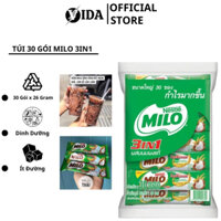 Túi 30 Gói Sữa Milo 3 In 1 Hòa Tan Thái Lan Siêu Ngon Tặng Thêm 3 gói Loại 30 Gói x 30 Gram  (SP002884)