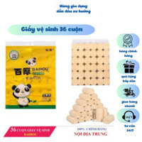Túi 36 cuộn giấy vệ sinh BAIHOU 3 lớp không lõi 2.9 kg( hàng nội địa trung)