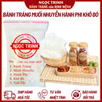 (Túi 420G) Bánh Tráng Phơi Sương Muối Nhuyễn Cao Cấp Hành Phi Khô Bò - Bánh Tráng Ngọc Trinh
