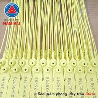 [Túi 50 chiếc đã in seri] Seal khóa niêm phong kẹp chì dây rút trơn tròn 36cm