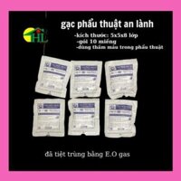 túi 50 gói gạc phẫu thuật tiệt trùng an lành 5 x 5 x 8 lớp1 gói 10 miếng