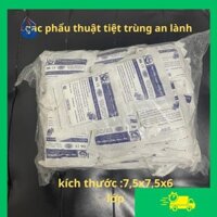 túi 50 gói gạc phẫu thuật tiệt trùng an lành 7.5x7,5x6 lớp 1 gói 10 miếng