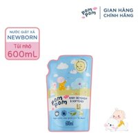Túi 600ml- Dành Cho Bé Sơ Sinh – Gel Giặt Xả 2in1- Sạch Sâu Kháng Khuẩn – Khử Mùi Nôn Trớ, ọc Sữa, Tè Khai-lưu Hương Phấn Thơm Dịu Nhẹ
