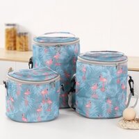 [Túi ăn trưa tròn] Túi hộp cơm tròn cách nhiệt chống nước cho sinh viên, phụ nữ, nhân viên văn phòng, túi ăn trưa di động, túi tote cách nhiệt