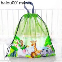 Túi Bảo Quản Đồ Chơi Trẻ Em Dây Rút Dây Rút Túi Lưới Dây Rút Dung Tích Lớn Khối Xây Dựng Thẻ Được