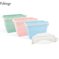 Túi Bảo Quản Thực Phẩm POKINGE, Hộp Đựng Rau Chống Rò Rỉ Có Thể Gập Lại, Túi Ăn Trưa Silicon Nhà Bếp Tổ Chức Miệng Lớn Tươi Túi Bọc Cho Tủ Lạnh