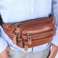 Túi Bao Tử Đeo Chéo Da Bò Cao Cấp, Túi Đeo Hông, Đeo Bụng, Ngực, Sách Tay