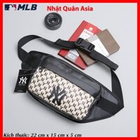 Túi bao tử MLB NY New York monogram 2 Ngăn Khoá kéo - Nhật Quân Asia nhatquanasia