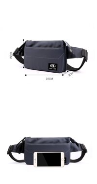 Túi bao tử nam đeo chéo nam nữ du lịch tiện ích unisex thời trang Bee Gee 130 siêu đẹp chống thấm nước - Màu Xám