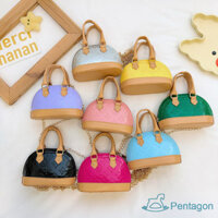 Túi bé gái Màu sắc tương phản Túi đeo chéo Pu di động Công chúa Thay đổi