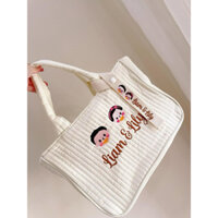 Túi bỉm sữa thêu tên bé