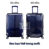 Túi bọc Vali nhựa dẻo dày dặn trong suốt cao cấp - Bao bọc Vali nhựa PVC có viền/ko viền trong suốt chống nước_đủ size