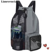 Túi bơi LIMERENCIA, Ba lô dây rút bơi bằng Nylon, Dụng cụ tập luyện bền bỉ Túi lưới ướt Ba lô đi biển
