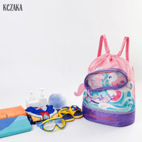 Túi bơi trẻ em KCZAKA Ba lô dễ thương đi biển chống thấm nước cho bé trai và bé gái