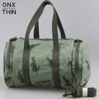 Túi Bowling ONXTHIN, Túi đựng máy ảnh in hình cá sấu xanh dung tích lớn, Túi du lịch vải ngoài trời dành cho nam và nữ