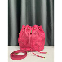 túi bucket si hiệu JILL STUART của Mỹ da thật khắc lazer