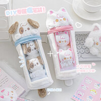 TÚI BÚT ROSYPOSY HÌNH TRỤ TUTU&BYEBYE TRONG SUỐT NHÌN ĐƯỢC BÊN TRONG TẶNG KÈM MÓC KHOÁ BÌNH SỮA