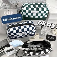 Túi bút vải dù caro cỡ to TB13