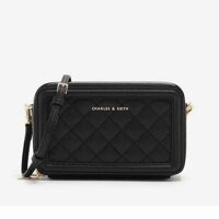 Túi Cầm Tay Dáng Hộp Charles & Keith Màu Đen [ CK6-10840105 ]