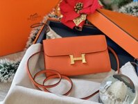 Túi Cầm Tay Hermes Siêu Cấp Mini Màu Da Cam 22cm