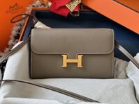 Túi Cầm Tay Hermes Siêu Cấp Mini Màu Nâu Nhạt 22cm