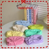 Túi cầm tay HOBBYHUB, Bút chì dây rút buộc nơ, Túi lưu trữ hình vuông màu trơn hợp thời trang