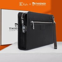 Túi cầm tay nam cao cấp hàng hiệu KALIS x Thiendi WCNH01 Túi ví clutch cầm tay kẹp cắp nách nam da cá sấu thật cao cấp
