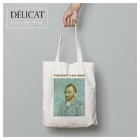 Túi canvas chân dung VanGogh ( màu xanh lơ )