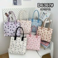 Túi Canvas dùng đi học thêm, đi dạo phố họa tiết hoạt hình xinh xỉu dễ thương