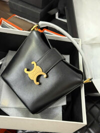 Túi Celine Mini Màu Đen Khóa Vàng Siêu Cấp 14cm
