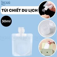 Túi Chai Tuýp Chiết 30ml Chứa Mĩ Phẩm Dung Dịch Nhựa Nắp Bật Trong Suốt Đi Biển Chống Nước Công Tác Legaxi