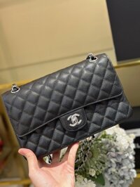 Túi Chanel Classic Flap Bag Medium Siêu Cấp Màu Đen 25cm