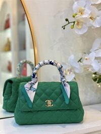 Túi Chanel Coco Handle Flap Bag – Màu xanh