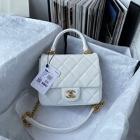 Túi Chanel Handle Mini Replica 1:1 Cao Cấp Màu Trắng 20cm