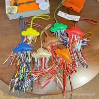 Túi charm da thật được khâu tay, trang trí treo hình đám mây Twilly