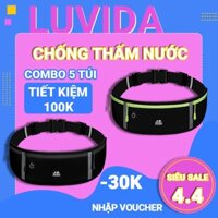 Túi chạy bộ Oudu (combo 5 túi) đựng điện thoại 7,2 inch có Jack cắm tai nghe, chống nước và không bị rung lắc khi chạy