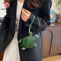 Túi chìa khóa Mini SUTONGXUE, Túi chìa khóa ô tô chất lượng cao hình con rùa dễ thương, Hộp đựng móc khóa bỏ túi cao cấp Kawaii đa chức năng Quà tặng nhỏ
