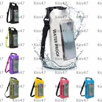 Túi chống nước bơi lội KICV 2L, Chất liệu lưới Túi nhựa PVC Clip Messenger, Túi điện thoại di động thể thao ngoài trời 2 trong 1