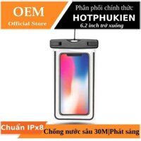 Túi chống nước dạ quang WaterProof phát sáng trong tối cho điện thoại 6 inch chuẩn chông nước IPx8 hiệu HOTCASE