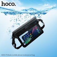 Túi chống nước đeo bụng Hoco HX51 dùng cho nhiều dòng điện thoại, chống nước IPX8, chất liệu PVC dây bện linh hoạt.