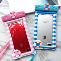 Túi chống nước WaterProof Cartoon cho điện thoại 6 inch (Chuẩn IPX8, chống chìm) (Họa tiết ngẫu nhiên) - Hàng nhập khẩu