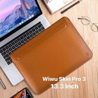 Túi chống shock macbook Leather WIWU Skin pro 3